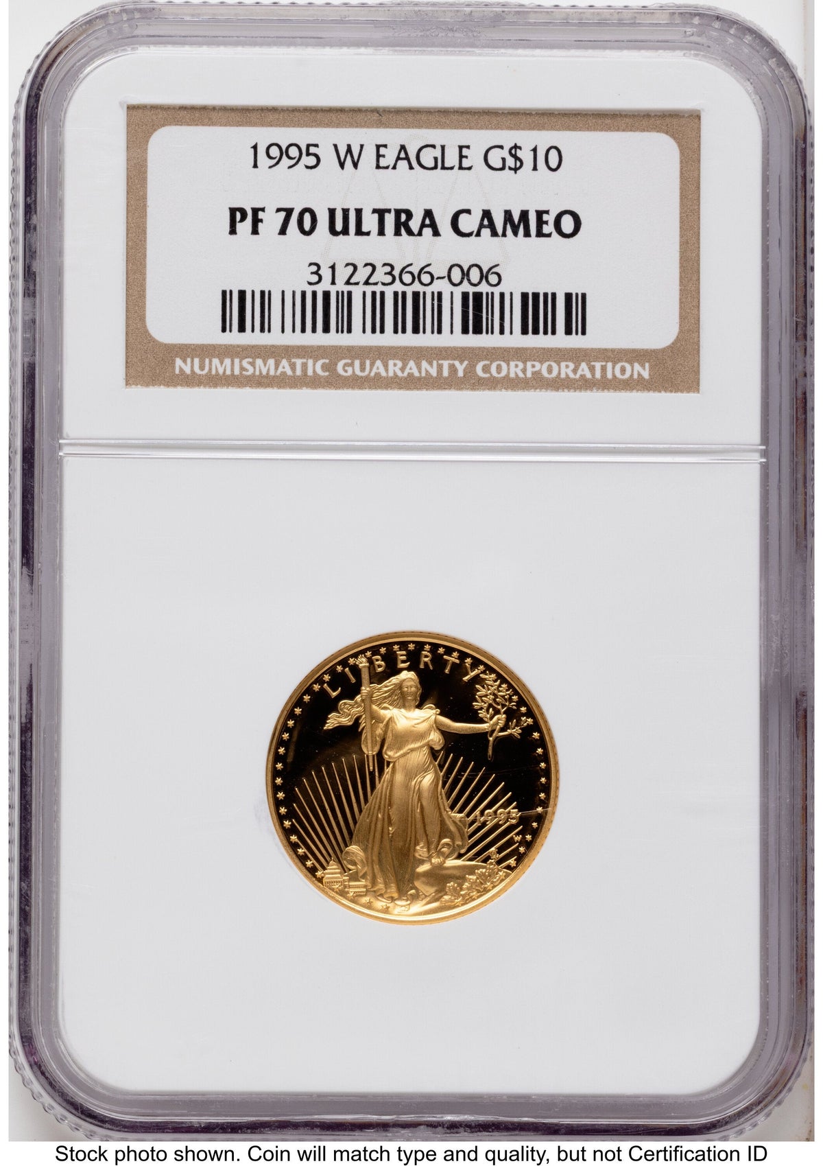 1995-W Proof Gold Eagle 1/4 oz Brown Label NGC PF70