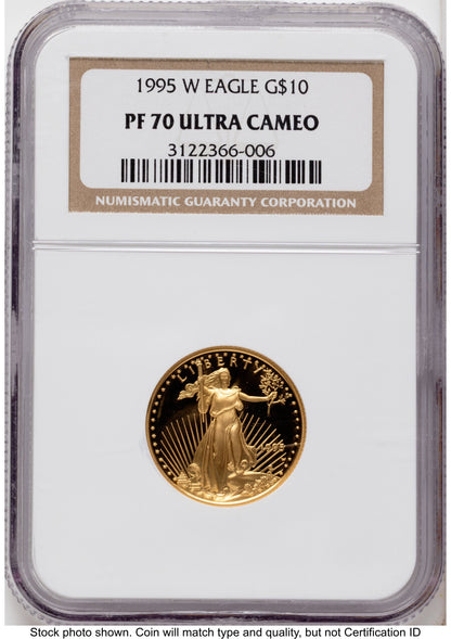 1995-W Proof Gold Eagle 1/4 oz Brown Label NGC PF70