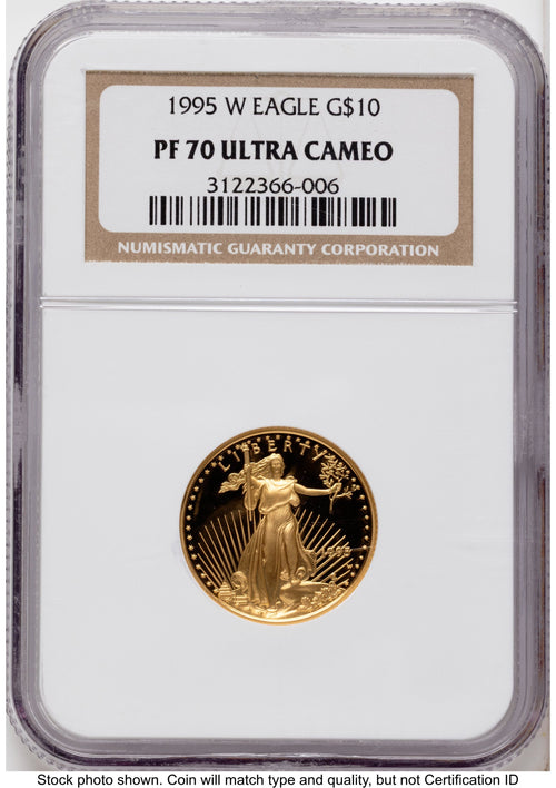 1995-W Proof Gold Eagle 1/4 oz Brown Label NGC PF70