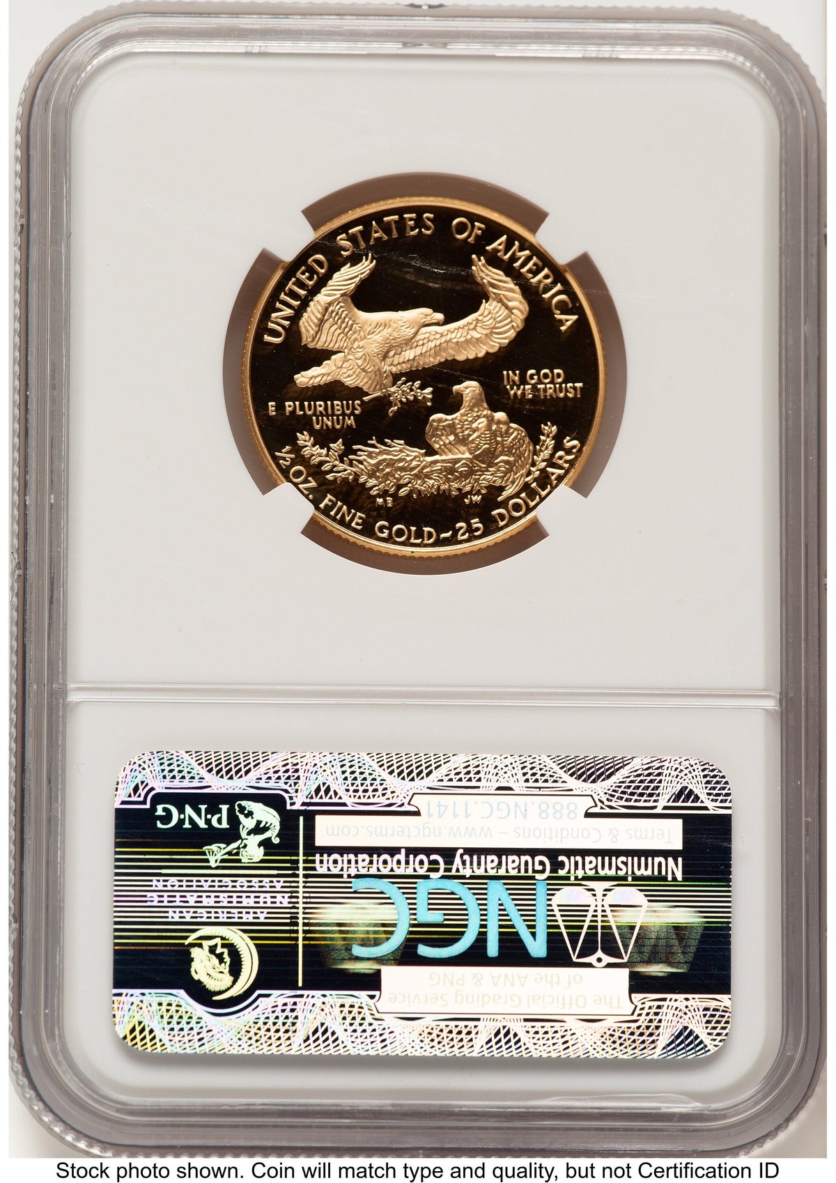 1999-W Proof Gold Eagle 1/2 oz Brown Label NGC PF70