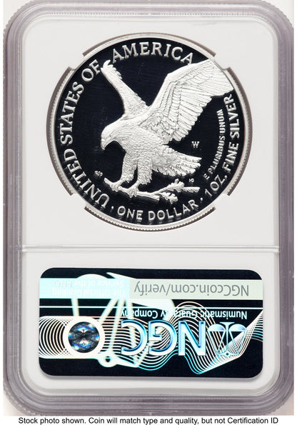 2021-W TY2 Proof Silver Eagle 1 oz 2022 US Mint Releases Mike Castle NGC PF70