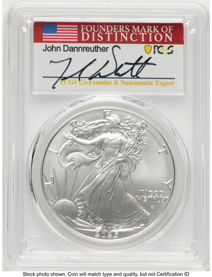 2025 Silver Eagle FS John Dannreuther 1 of 2025 PCGS MS70