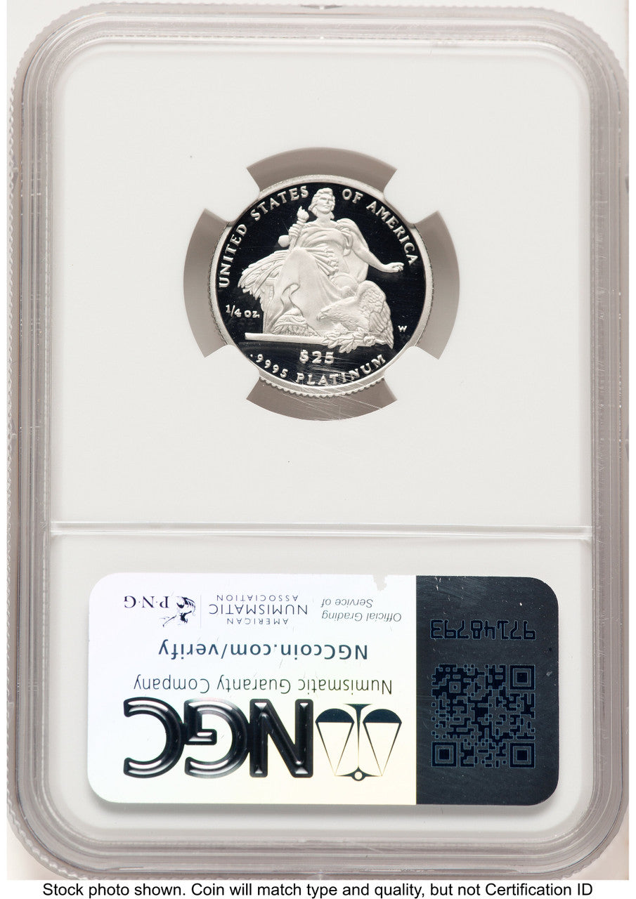 2004-W Proof Platinum Eagle 1/4 oz Brown Label NGC PF70 (520703031)