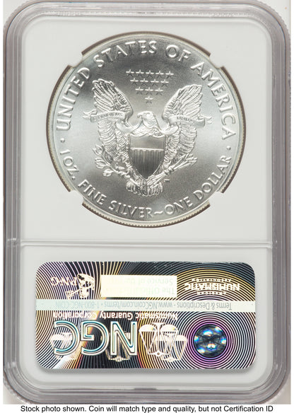 2016 Silver Eagle Brown Label NGC MS70