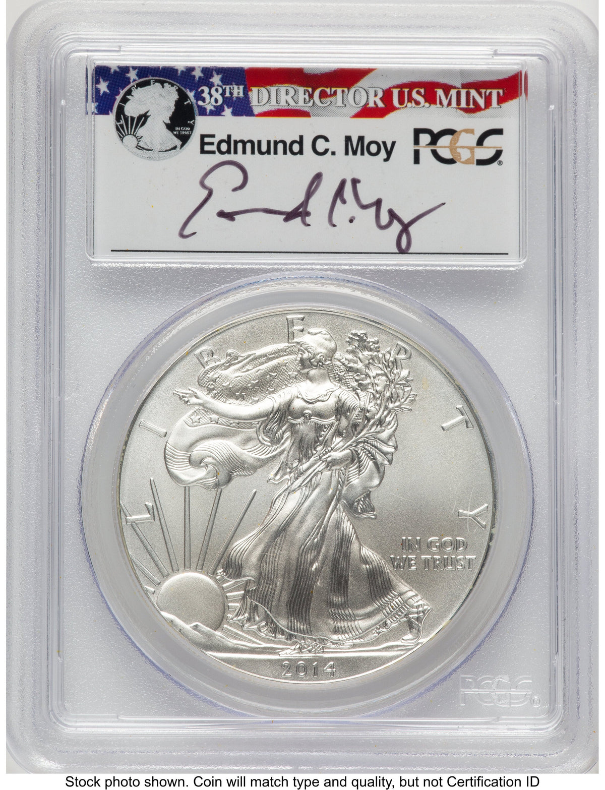 2014 Silver Eagle PCGS MS70 Ed Moy