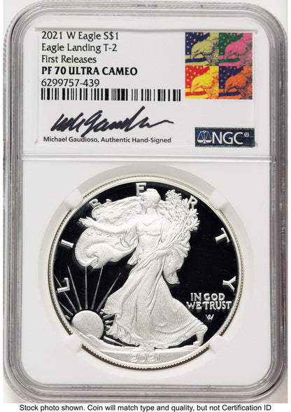 2021-W T-2 Silver Eagle NGC PF70 Michael Gaudioso