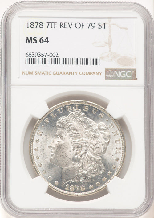 1878 7TF Reverse of 1879 Morgan Dollar NGC MS64 (521120058)