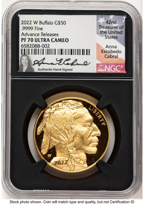 2022-W Proof Gold Buffalo 1 oz AR Anna Cabral NGC PF70 (521393052)