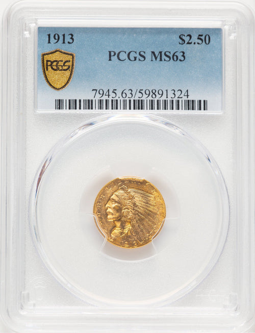 1913 $2.50 Indian Quarter Eagle PCGS MS63 (521416050)