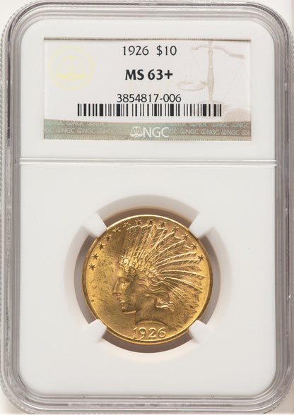 1926 $10 Indian Eagle NGC MS63+