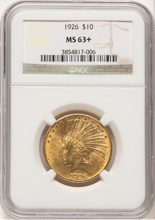1926 $10 Indian Eagle NGC MS63+