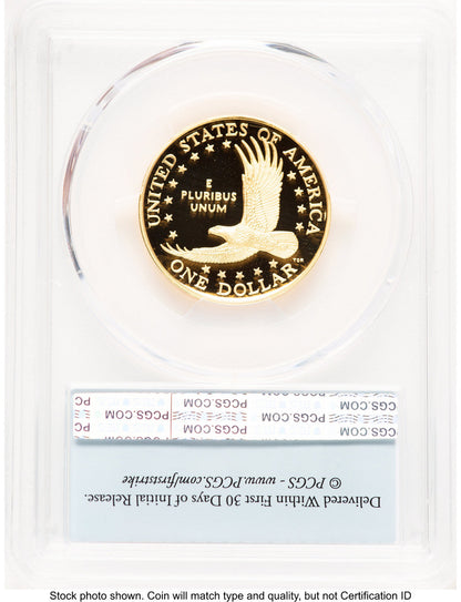 2025-W 1/2 oz Proof Gold Sacagawea 25th Anniversary FS Flag PCGS PR70