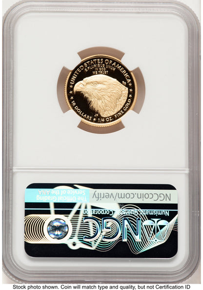 2022-W Proof Gold Eagle 1/4 oz NGC PF70 Ed Moy (521816026)