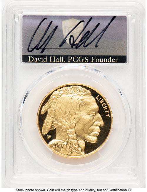 2007-W Proof Gold Buffalo 1 oz David Hall PCGS PR70