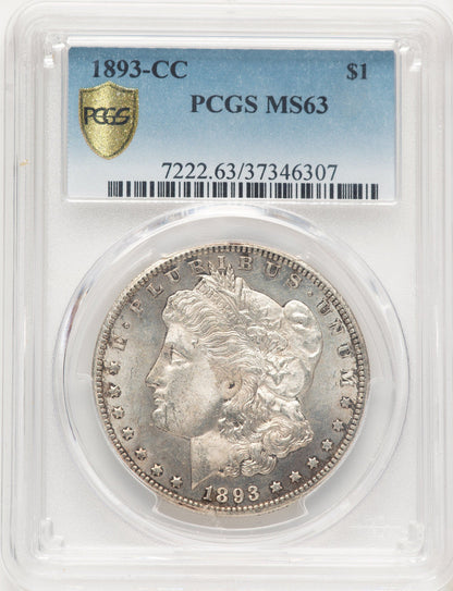 1893-CC Morgan Dollar PCGS MS63 (522030048)