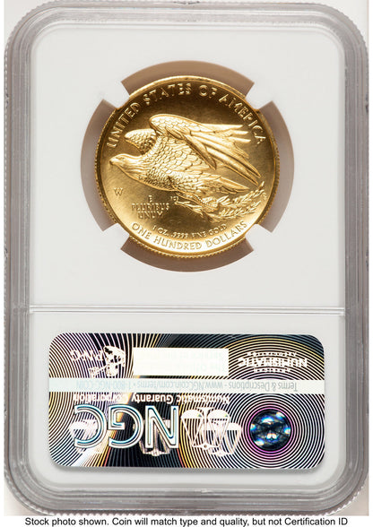 2015-W G$100 American Liberty High Relief ER West Point Duty Honor Country NGC MS70