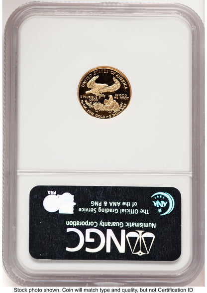 2007-W Proof Gold Eagle 1/10 oz Brown Label NGC PF70