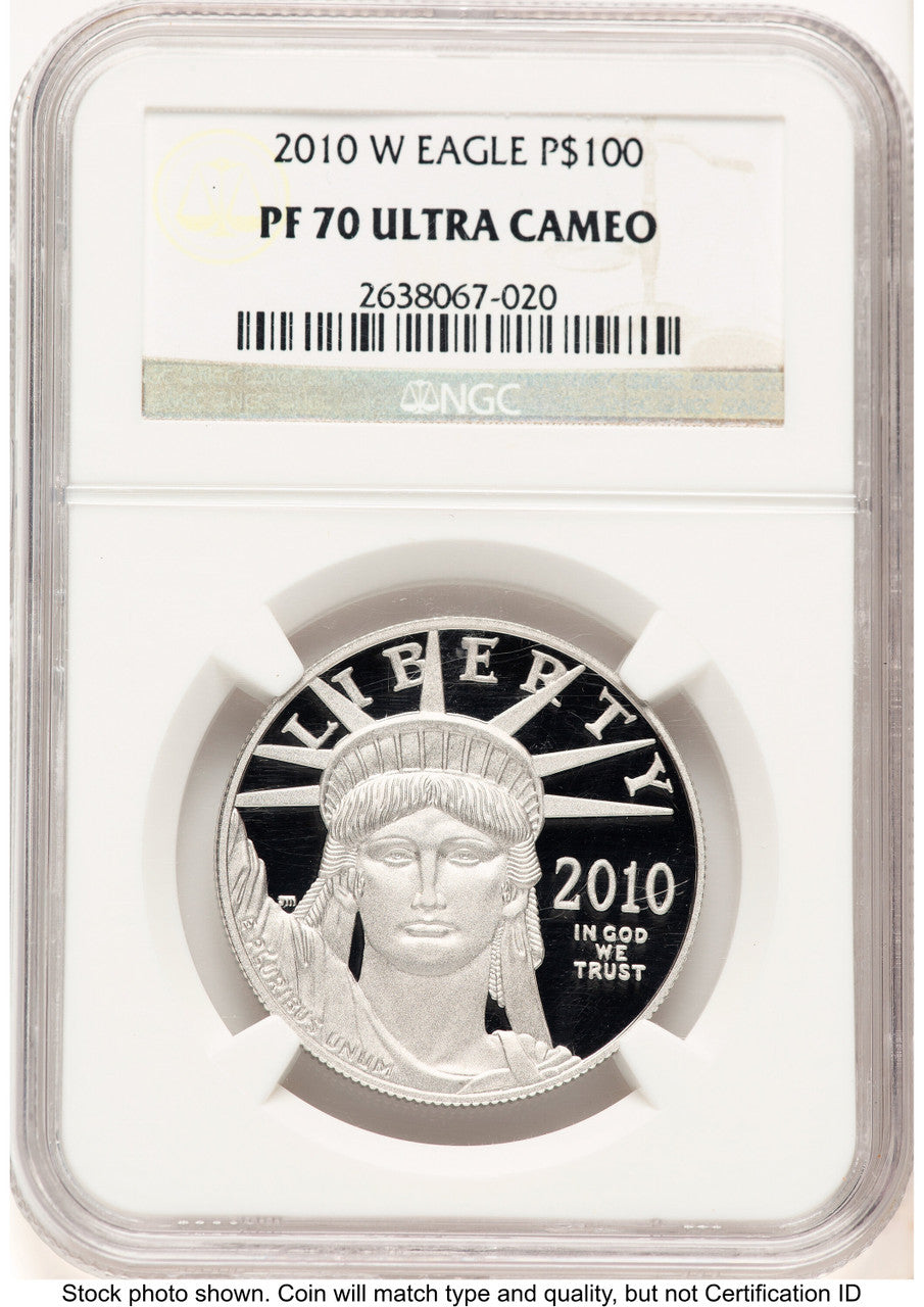 2010-W Proof Platinum Eagle 1 oz Brown Label NGC PF70 (522240063)