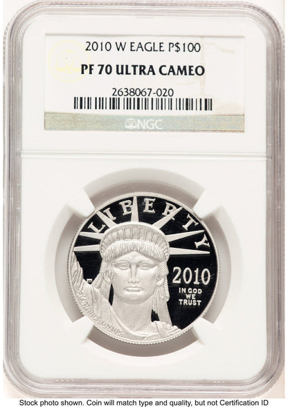 2010-W Proof Platinum Eagle 1 oz Brown Label NGC PF70 (522240063)