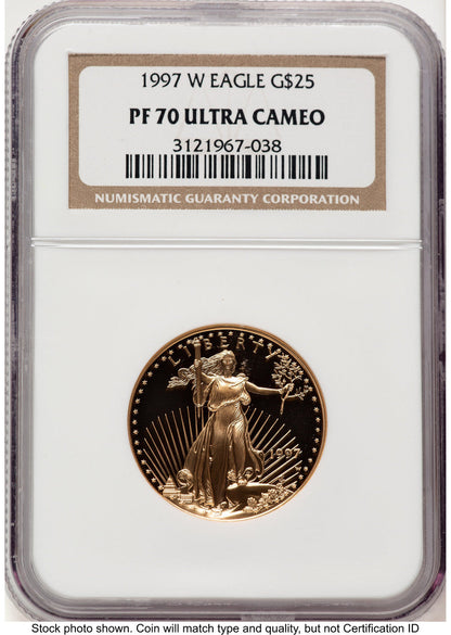 1997-W Proof Gold Eagle 1/2 oz Brown Label NGC PF70
