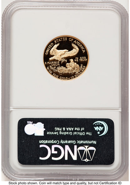1998-W Proof Gold Eagle 1/4 oz Brown Label NGC PF70