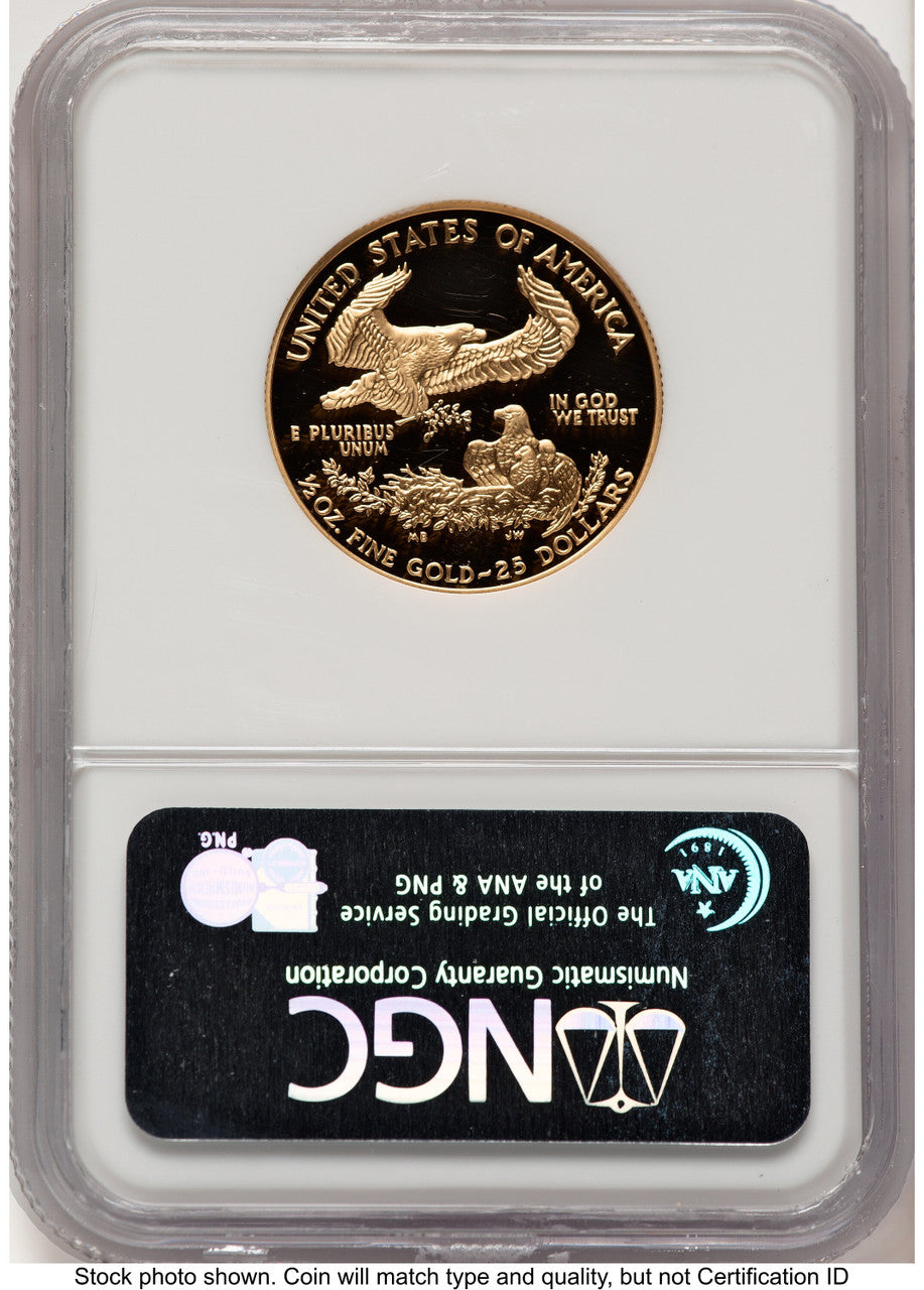2007-W Proof Gold Eagle 1/2 oz Brown Label NGC PF70