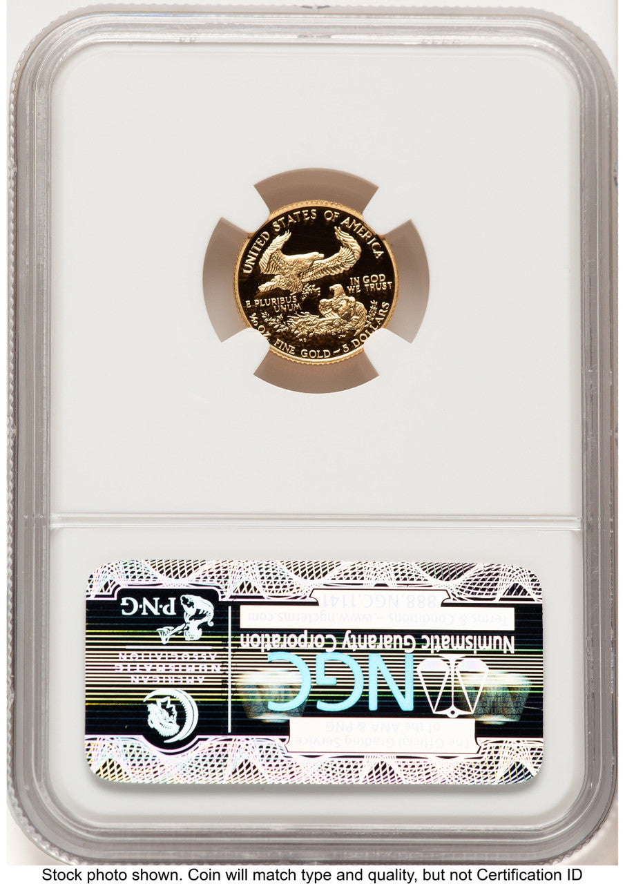 1990-P Proof Gold Eagle 1/10 oz Brown Label NGC PF70 (522240259)