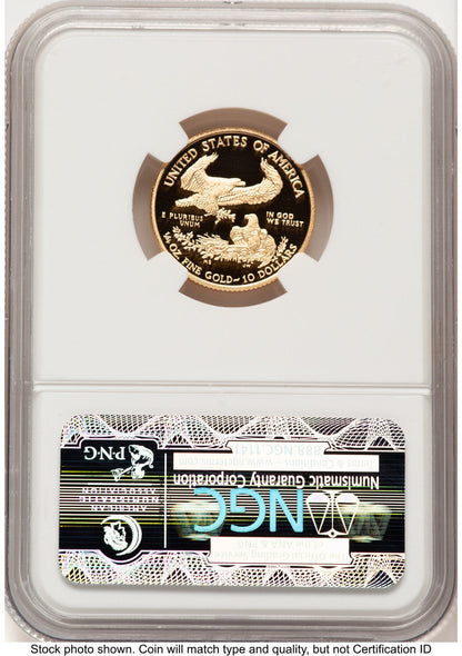 2011-W Proof Gold Eagle 1/4 oz ER Blue NGC PF70