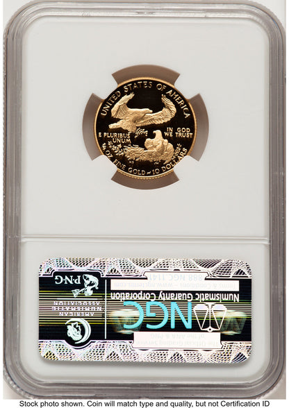1991-P Proof Gold Eagle 1/4 oz Brown Label NGC PF70
