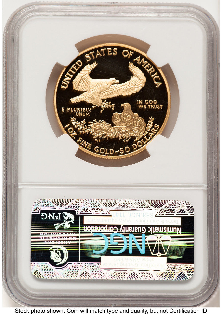 2008-W Proof Gold Eagle 1 oz Brown Label NGC PF70