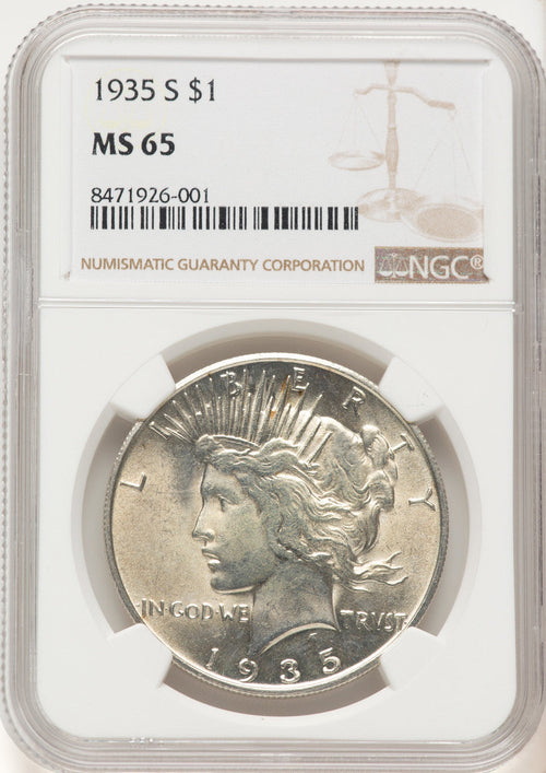 1935-S Peace Dollar NGC MS65 (522320016)