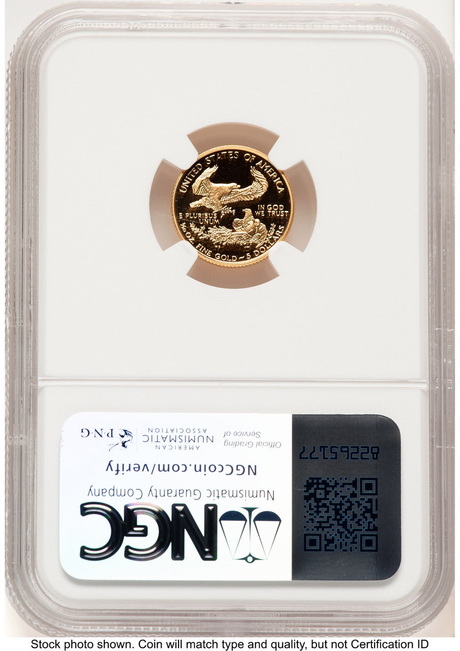 1998-W Proof Gold Eagle 1/10 oz Brown Label NGC PF70 (522461011)
