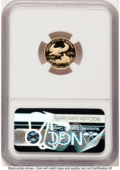 2010-W Proof Gold Eagle 1/10 oz Brown Label NGC PF70