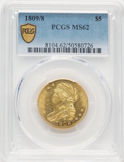 1809/8 $5 Early Half Eagle PCGS MS62
