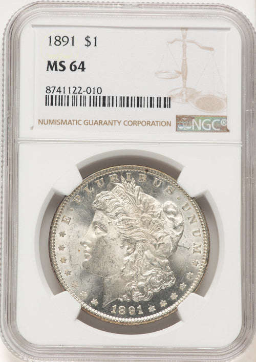 1891 Morgan Dollar NGC MS64 (522470017)