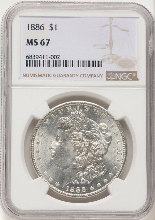 1886 Morgan Dollar NGC MS67 (522470054)