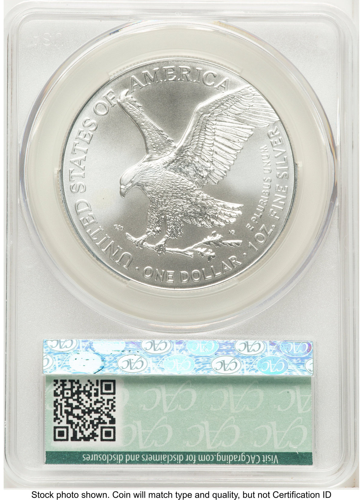 2026 Silver Eagle First Day of Delivery Flag Label CACG MS70