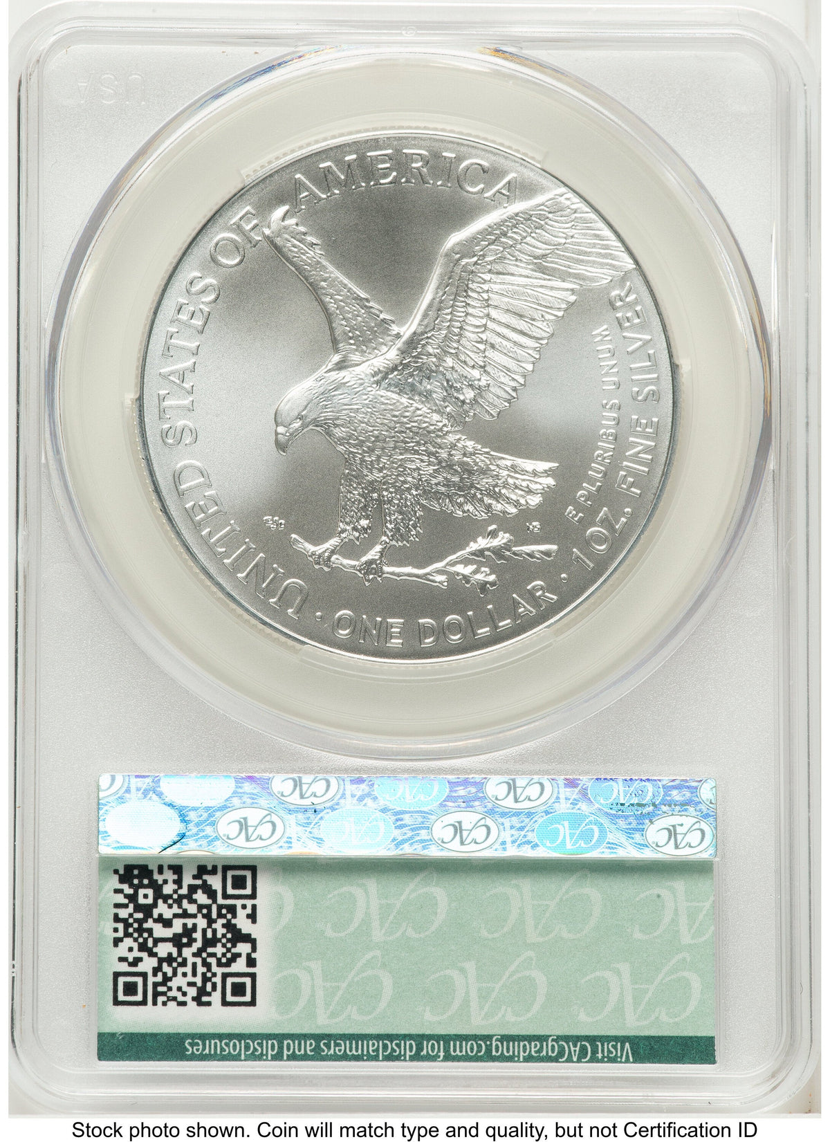 2026 Silver Eagle First Delivery Flag Label CACG MS70