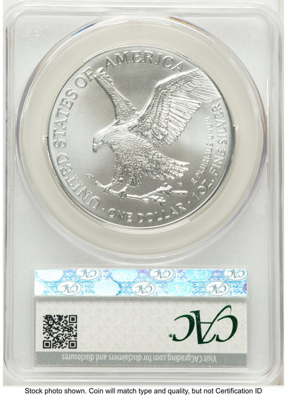 2026 Silver Eagle First Day of Delivery Silver Label CACG MS70