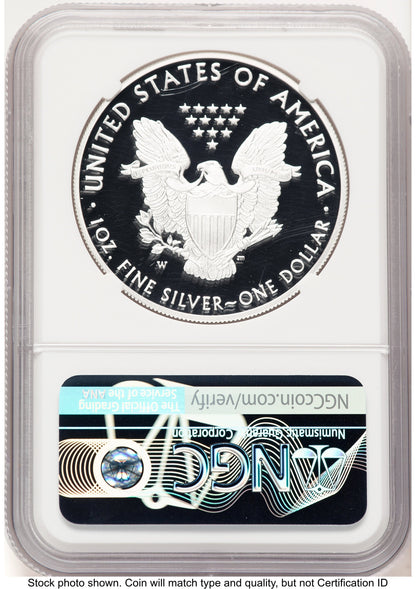 2021-W TY1 Proof Silver Eagle 1 oz NGC PF70 Ed Moy