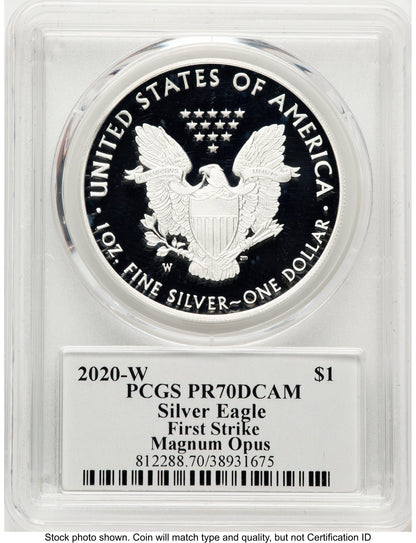 2020-W Proof Silver Eagle 1 oz FS Magnum Opus PCGS PR70