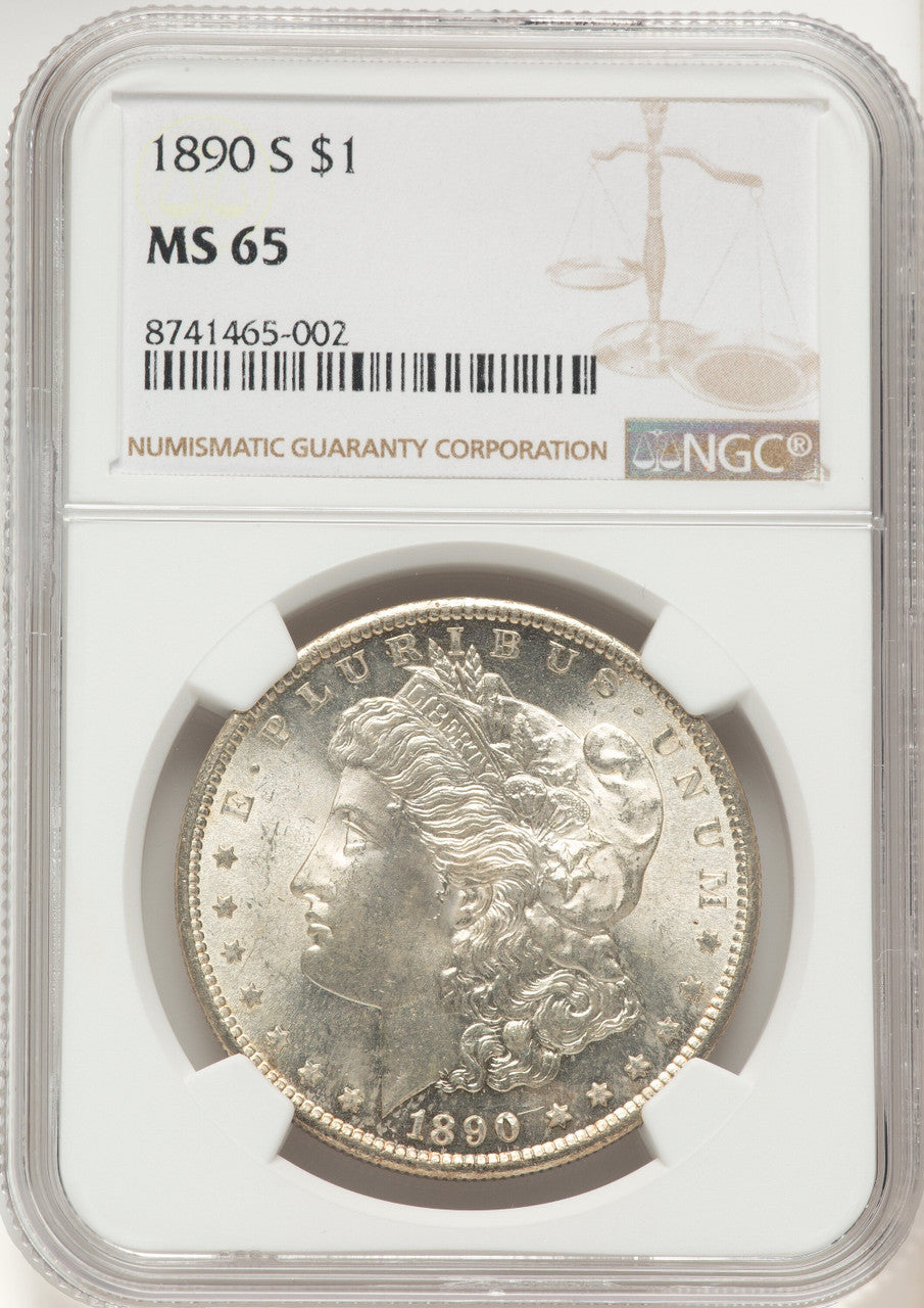 1890-S Morgan Dollar NGC MS65