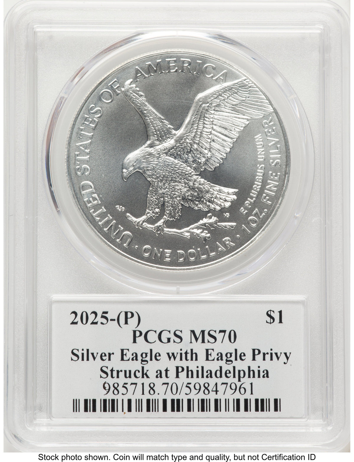 2025-(P) Silver Eagle (Privy Mark) Ultra Label PCGS MS70