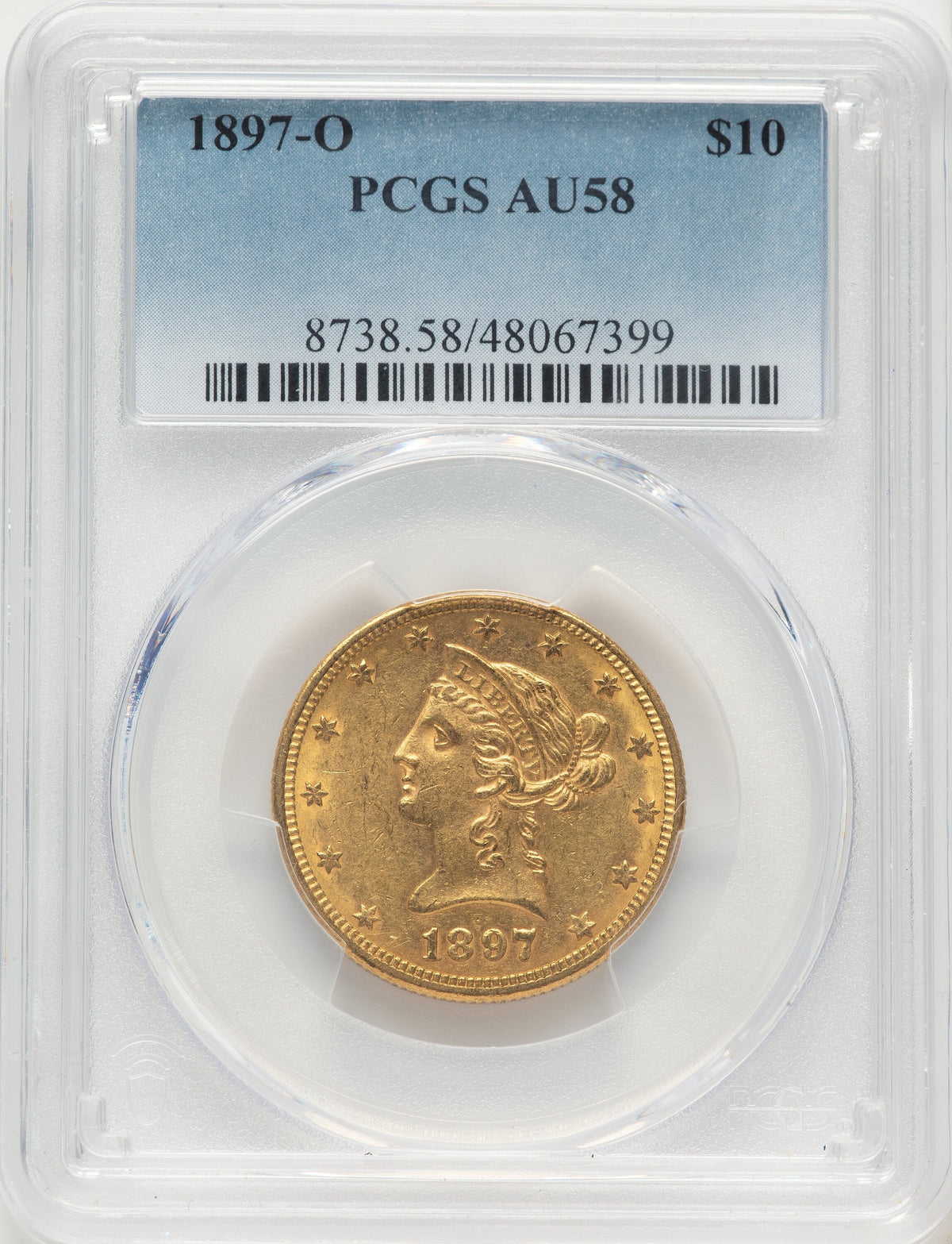 1897-O $10 Liberty Eagle PCGS AU58