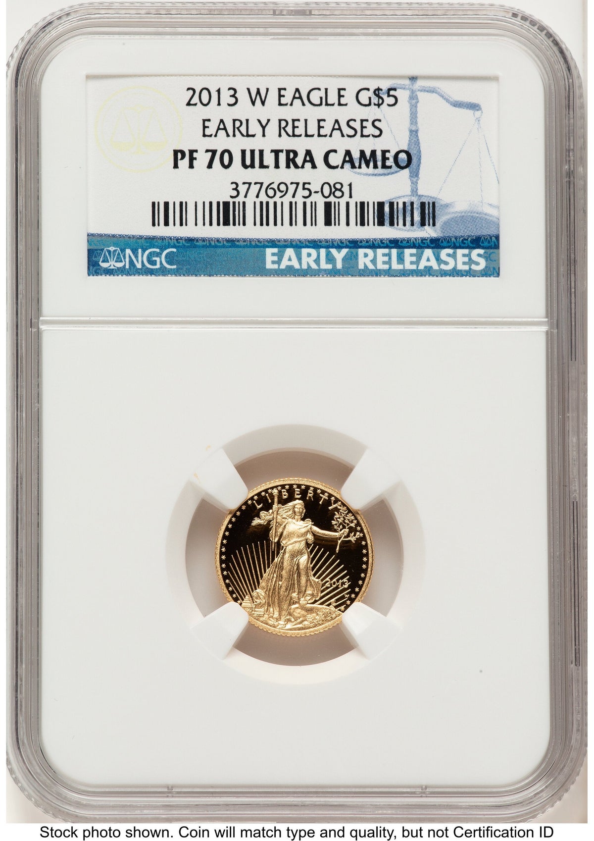 2013-W Proof Gold Eagle 4-Coin Set ER Blue NGC PF70