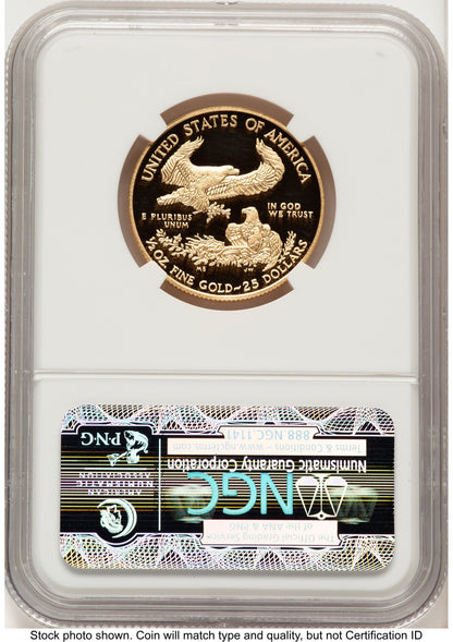 2013-W Proof Gold Eagle 4-Coin Set ER Blue NGC PF70