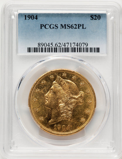1904 $20 PL Liberty Double Eagle PCGS MS62 (571721046)