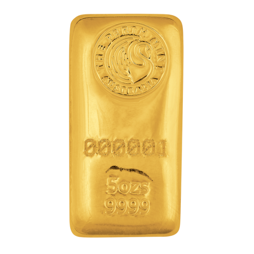 5 oz Perth Mint Cast Gold Bar
