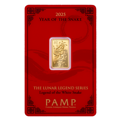 5 Gram Legend of the White Snake Gold Bar