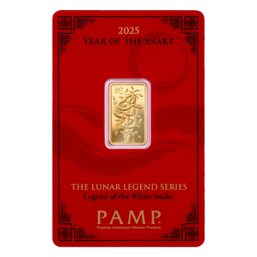 5 Gram Legend of the White Snake Gold Bar